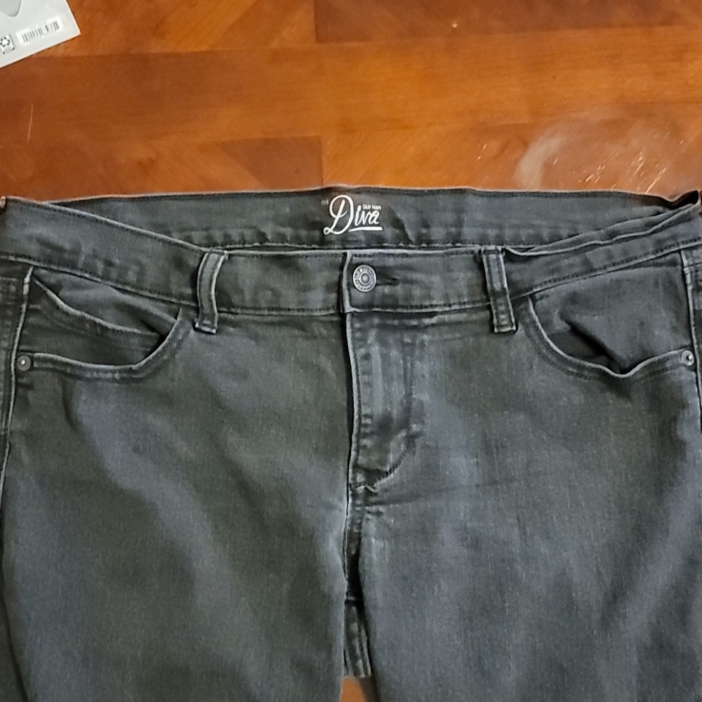 Old Navy "Diva" Black Jeans Size 14 - Picture 2 of 5